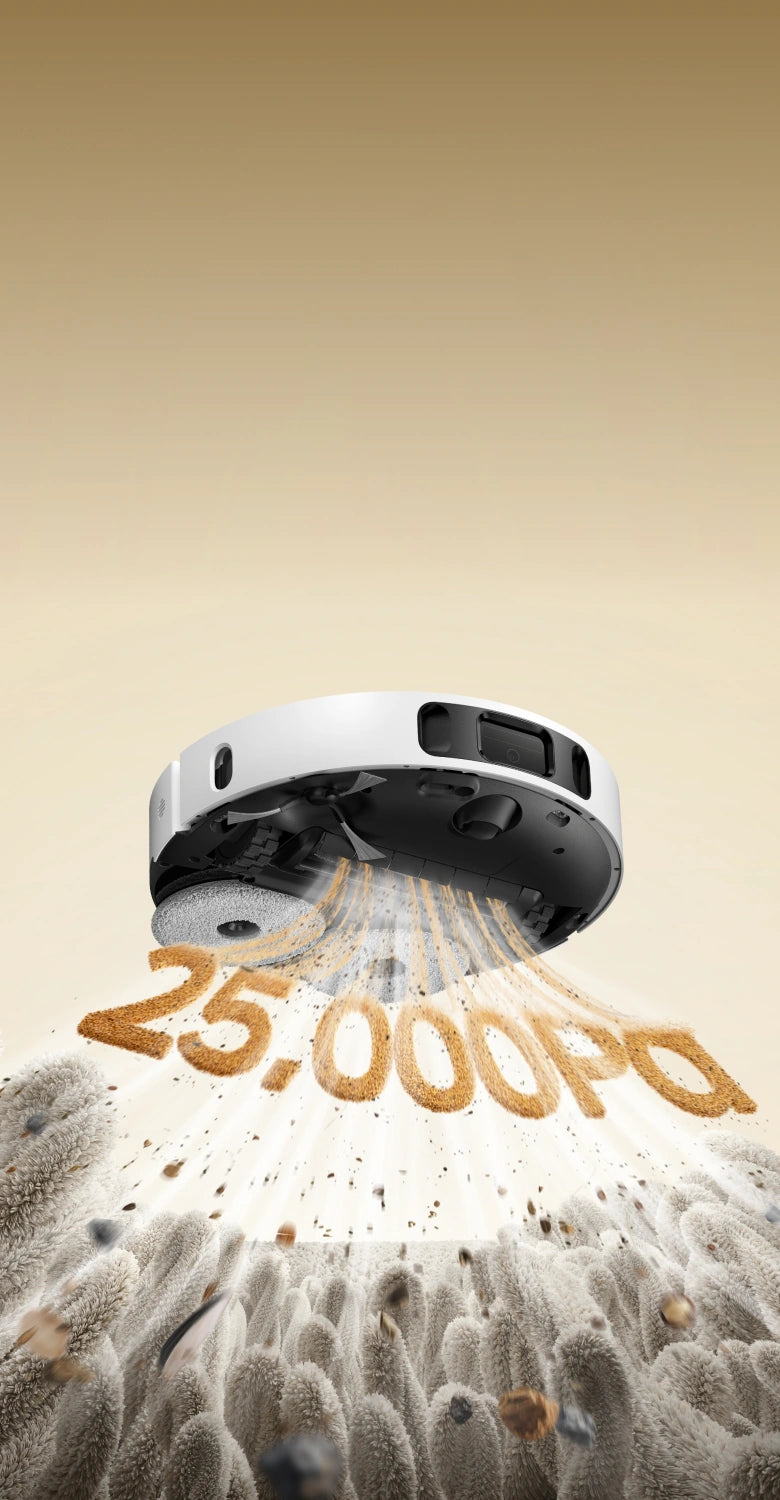 Ισχύς αναρρόφησης 25.000 Pa για βαθύτερο καθαρισμό