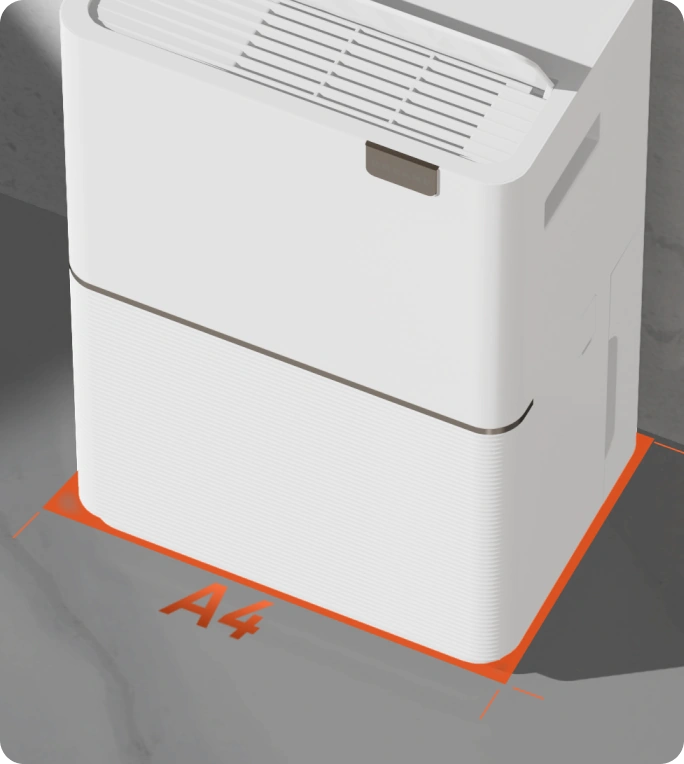 Αποτύπωμα μεγέθους Α4, μικρό και <br class="dd20c-small-hide">πρακτικό μέγεθος