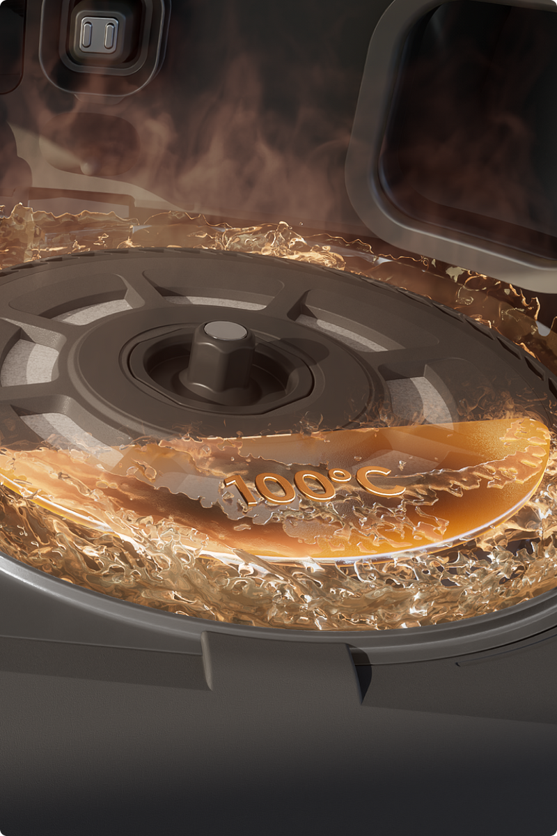 Αυτοκαθαρισμός σφουγγαρίστρας ThermoHub στους 100 °C
