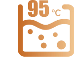 Πλύσιμο με θερμότητα στους 95 °C*